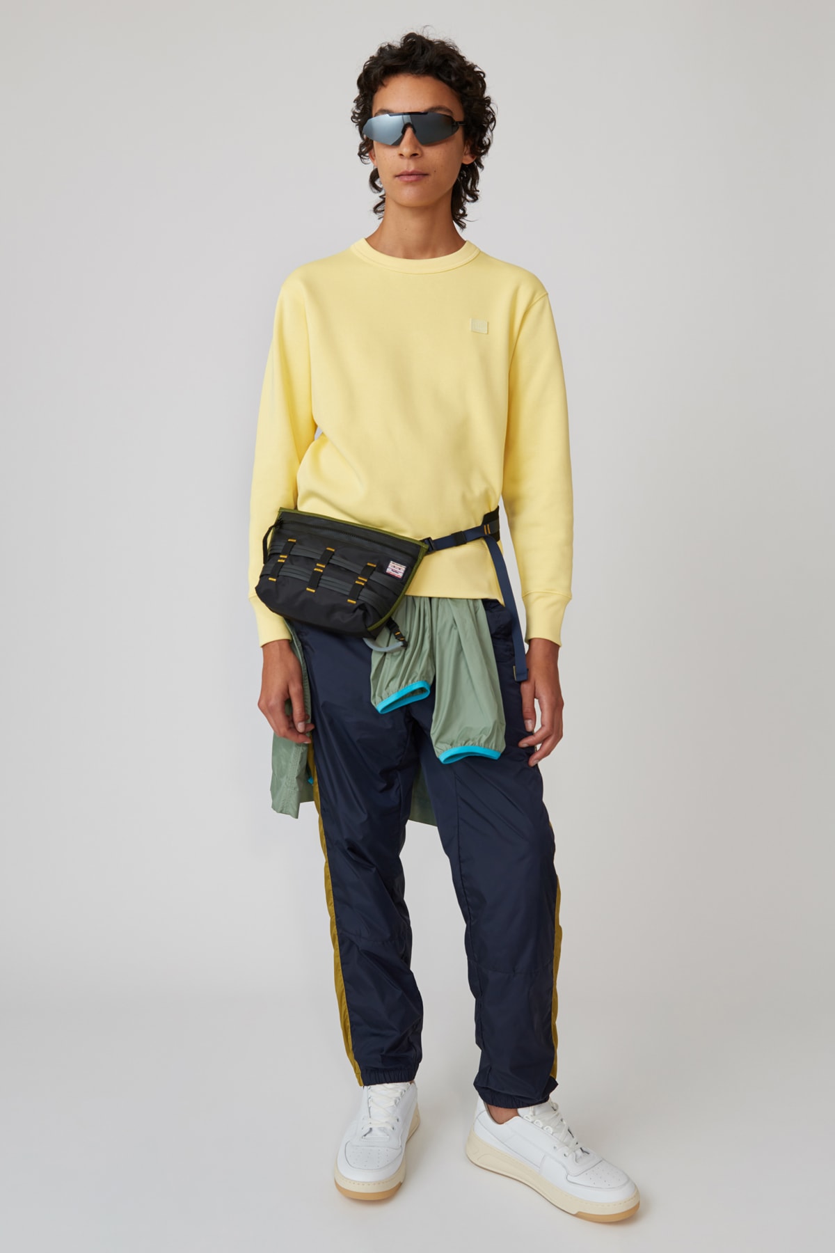 Acne Studios Spring/Summer 2019 Face Collection Sweatshirt Yellow Pants Black