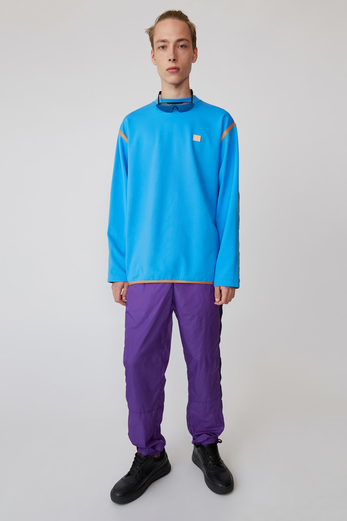 Acne Studios Spring/Summer 2019 Face Collection Sweatshirt Blue Pants Purple