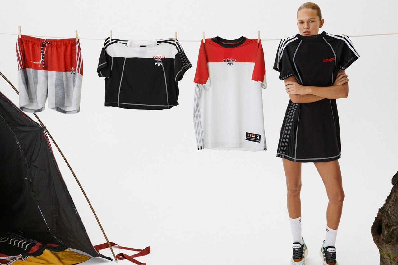 Alexander Wang x adidas Originals Season 4 Collection Dress Crop Top Black Shorts T-shirt Red