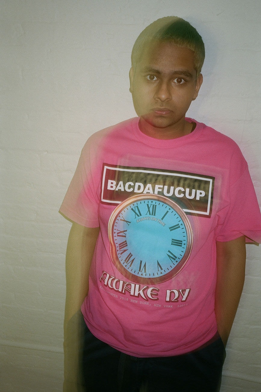 Awake NY BACDAFUCUP T-shirt Pink