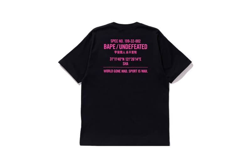 UNDEFEATED x BAPE Capsule Collection T-shirt Black