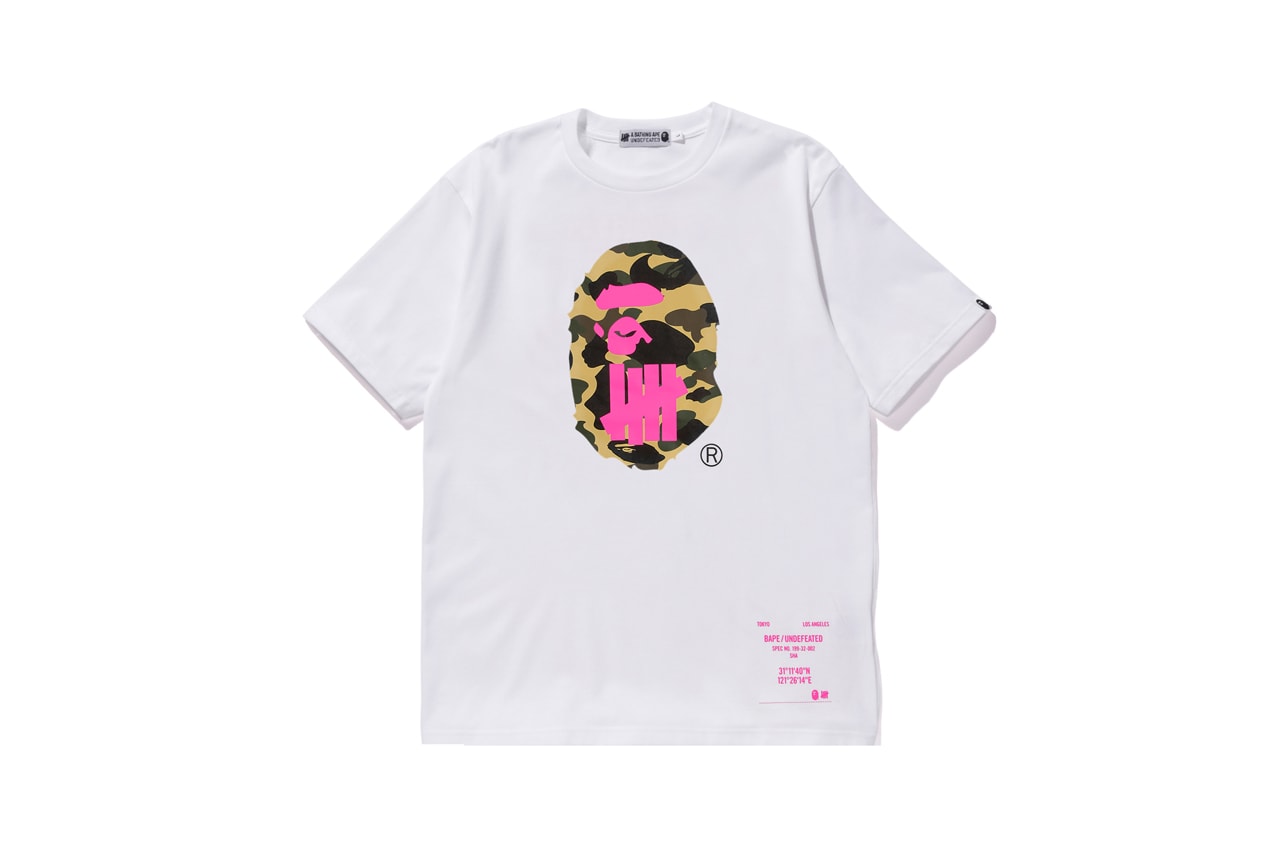 UNDEFEATED x BAPE Capsule Collection T-shirt White