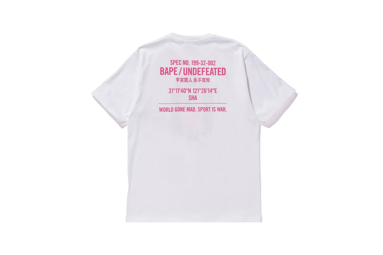 UNDEFEATED x BAPE Capsule Collection T-shirt White