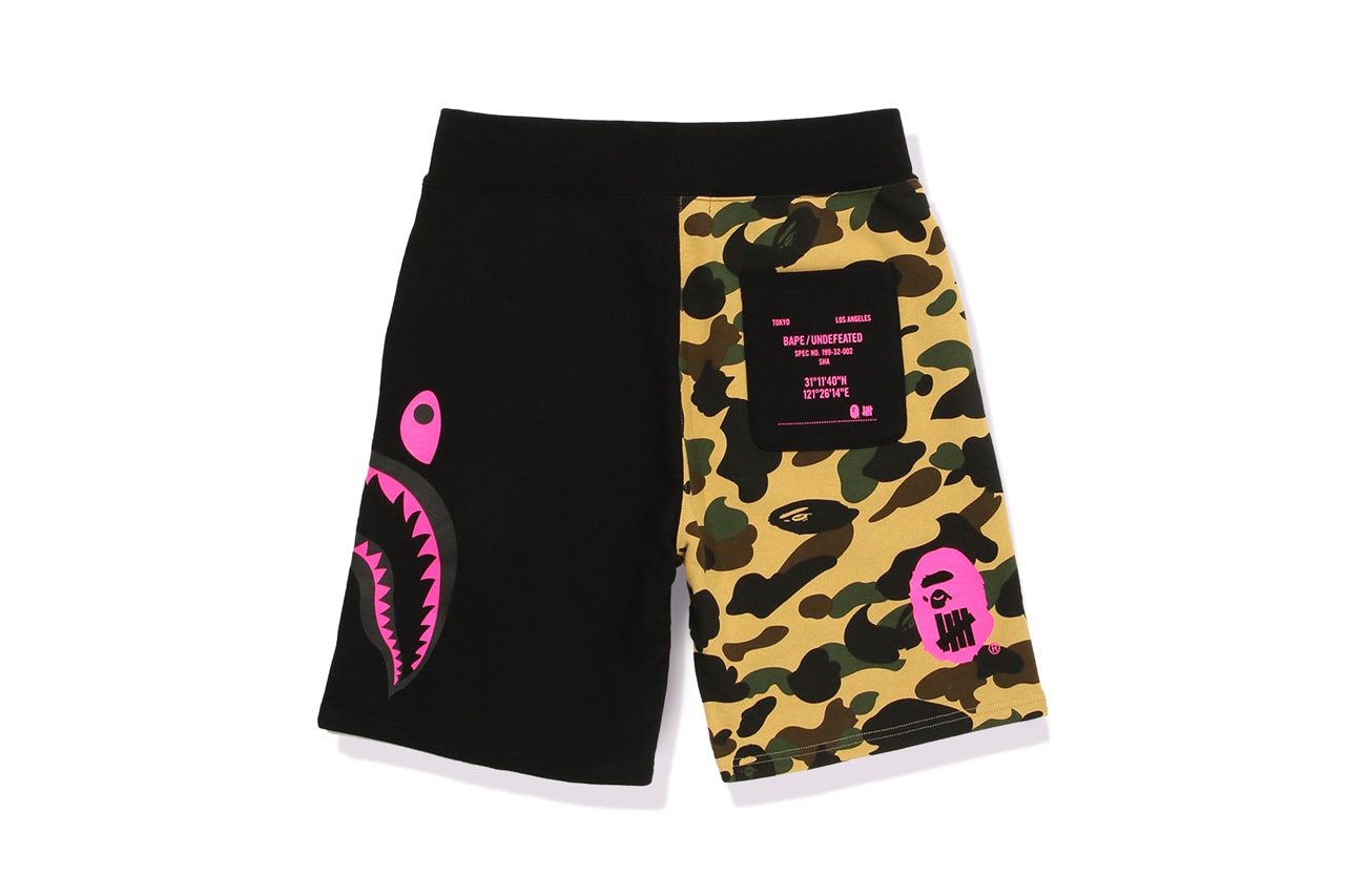 UNDEFEATED x BAPE Capsule Collection Shorts Black Brown Green