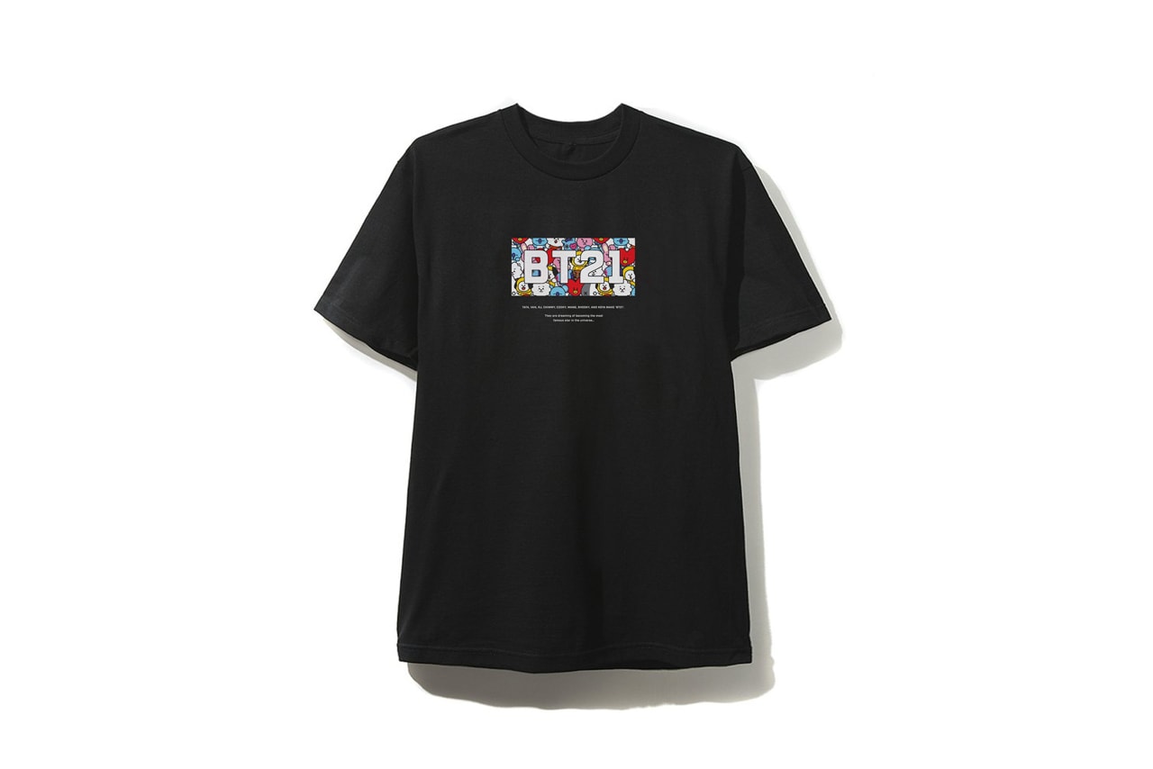 BTS BT21 x Anti Social Social Club Collection T-shirt Black