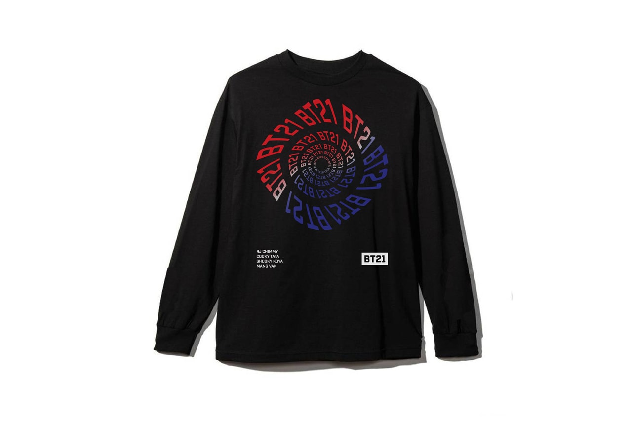 BTS BT21 x Anti Social Social Club Collection Long Sleeved Shirt Black
