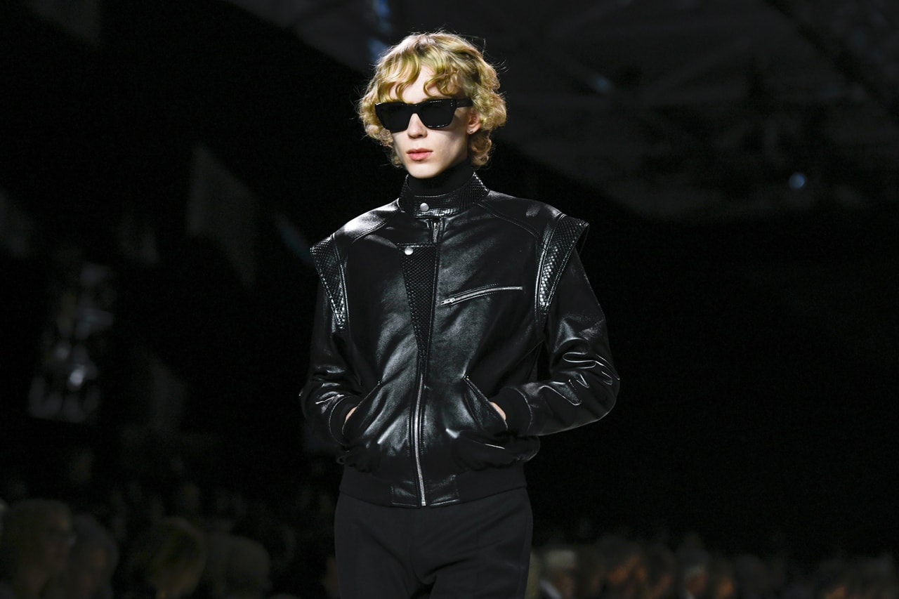 Celine Hedi Slimane Spring Summer 2019 Paris Fashion Week Show Collection Jacket Black