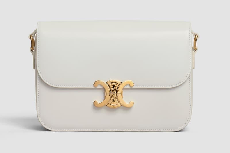 Celine Square CC Handbag Leather Cream