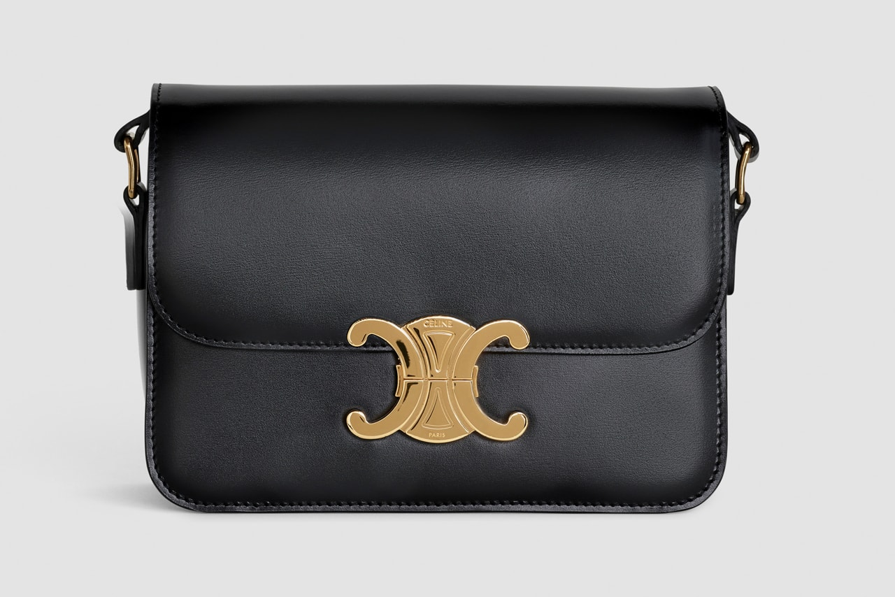 Celine Square CC Mini Handbag Leather Black