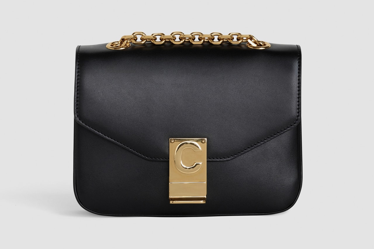 Celine Monogram C Leather Mini Handbag Black