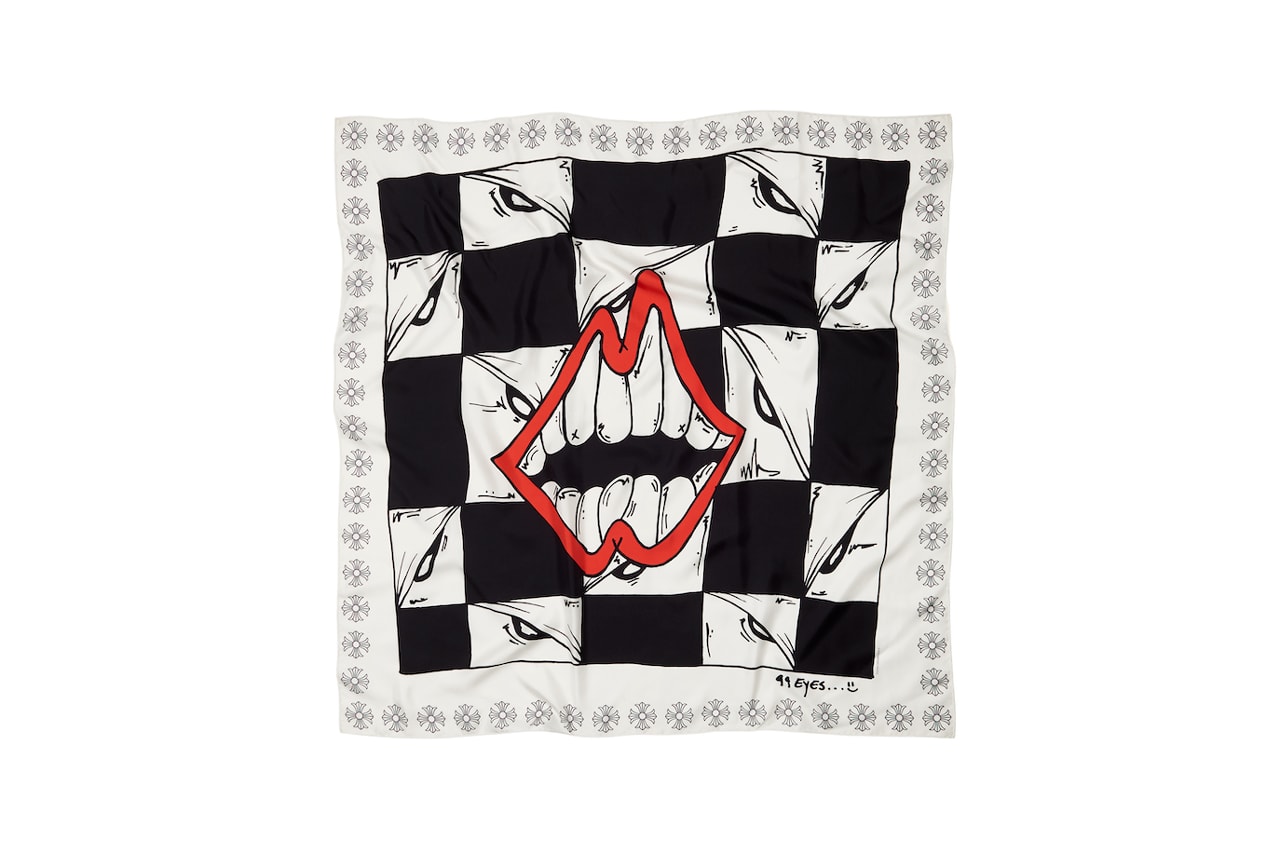 Chrome Hearts Holiday 2018 Collection Sex Records Chomper Scarf White Black