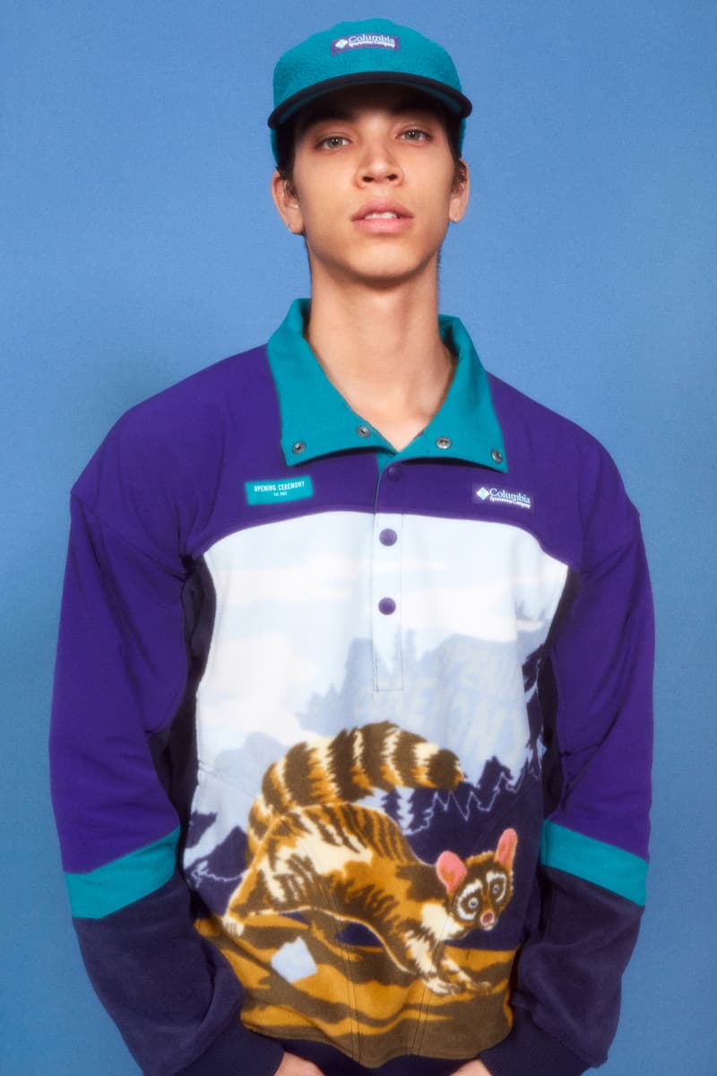 Columbia x Opening Ceremony Fall Winter 2018 Collection Collared Shirt White Purple