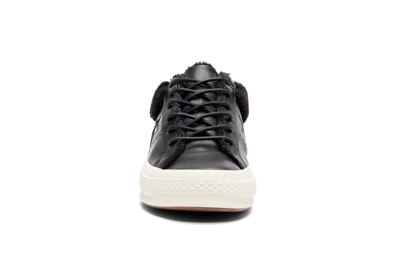 Converse One Star Fur-Lined Maroon and Black Sneaker Shoe