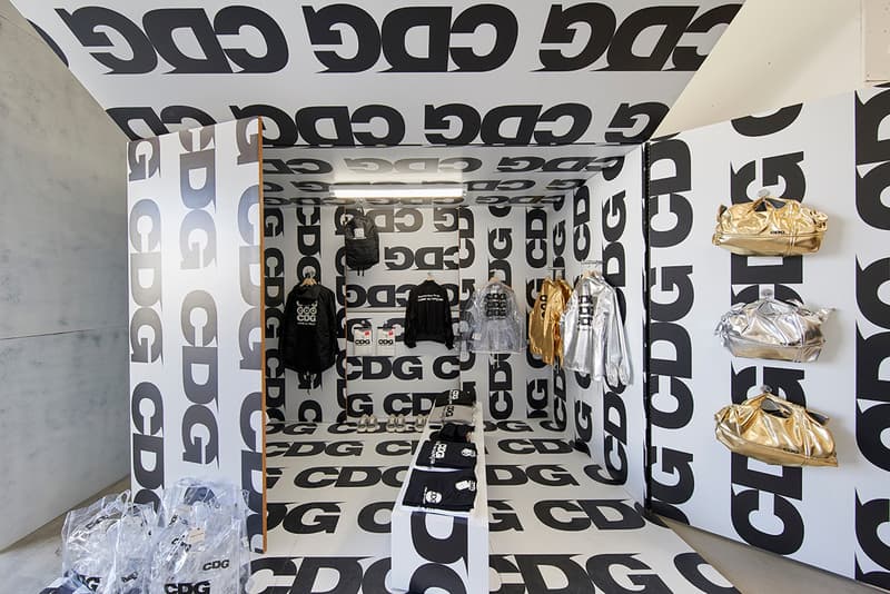 Inside Look at Dover Street Market Los Angeles Installation New Store Opening DSM LA Off-White Comme des Garcons Palace Stussy Maison Margiela Play 