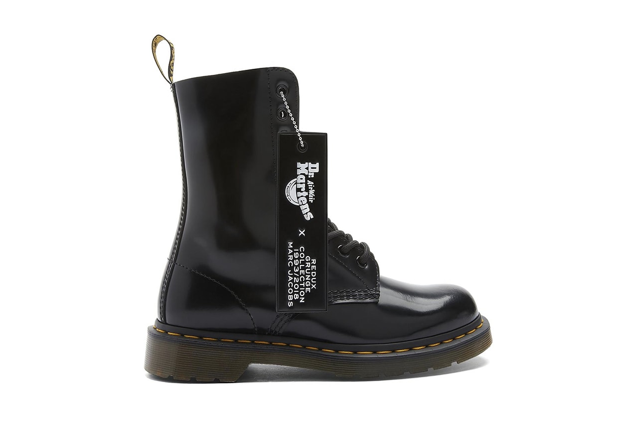 Marc Jacobs Dr. Martens Grunge Redux Boots Leather Beige Lavender Patent Black 1993
