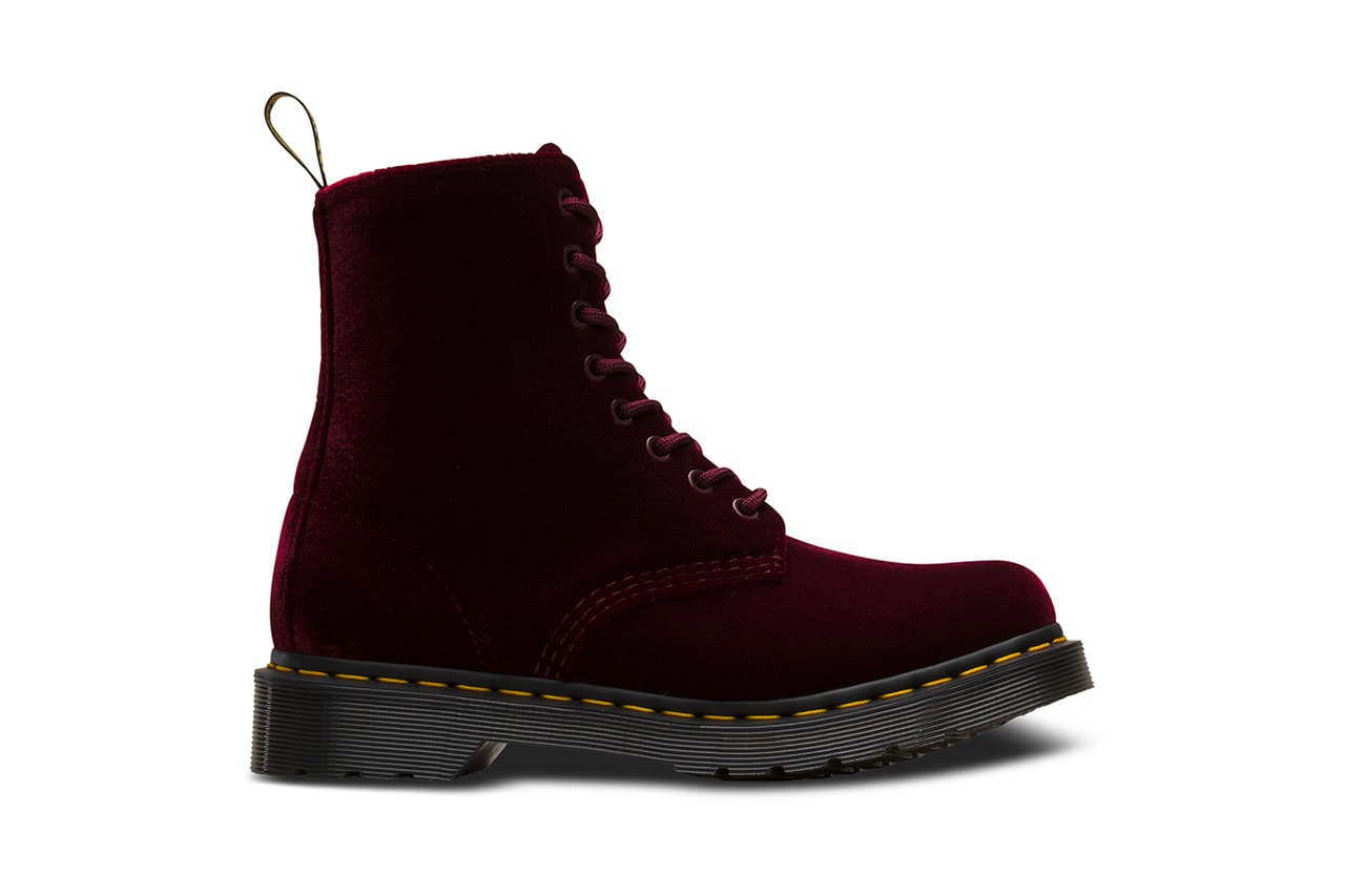 Dr. Martens Red Velvet Pascal Boots Satin Ribbon Fall Winter 2018 Japan Women