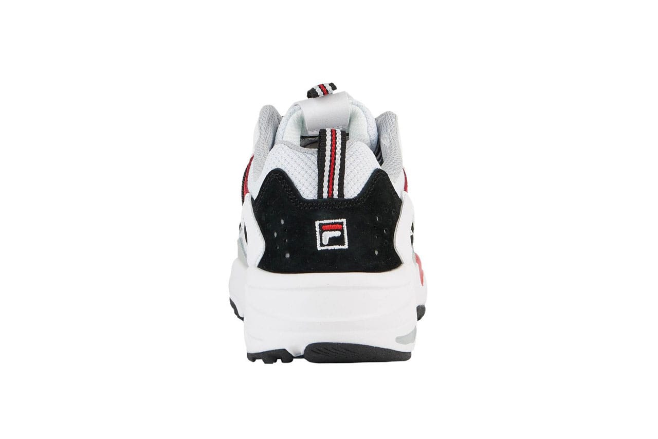 fila white black and red
