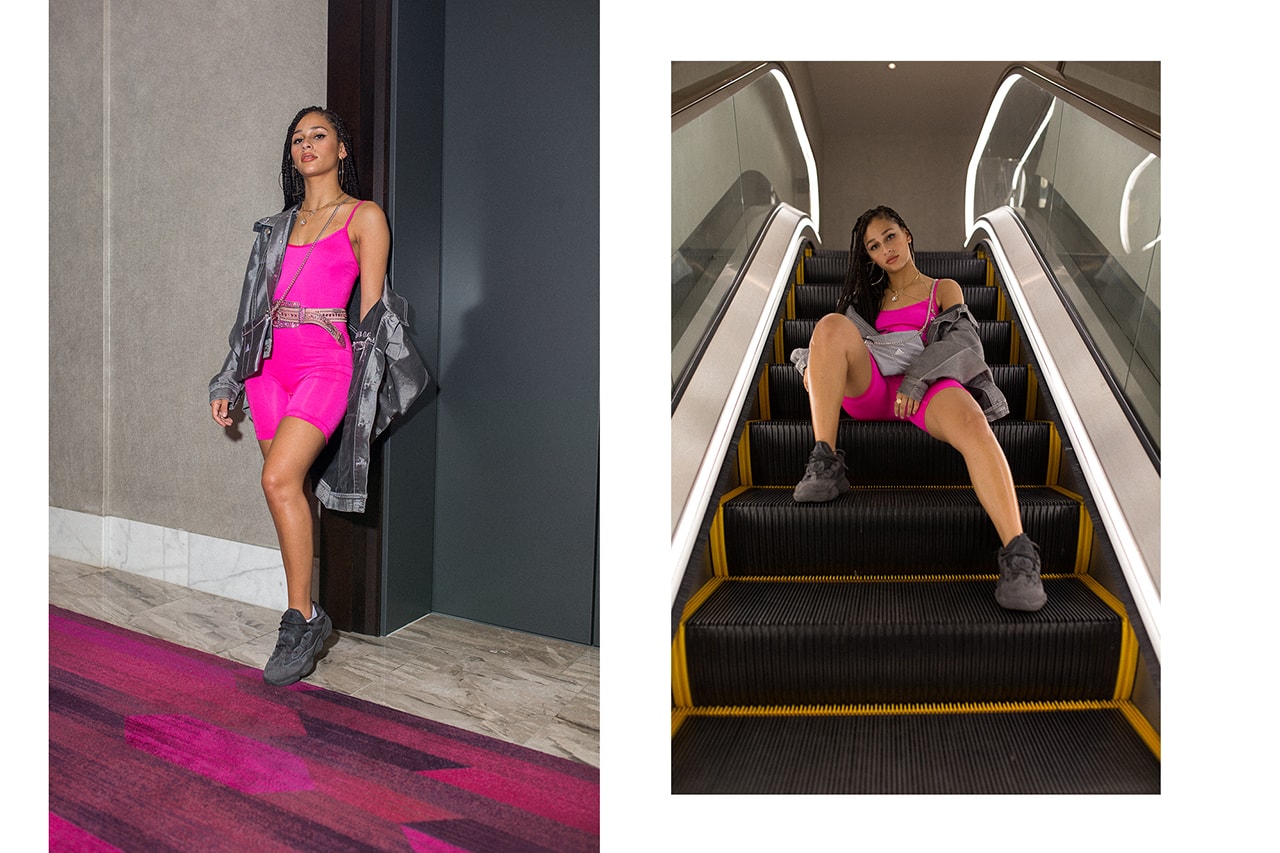 Frankie Collective Rework adidas logo chain bag pink neon streetwear