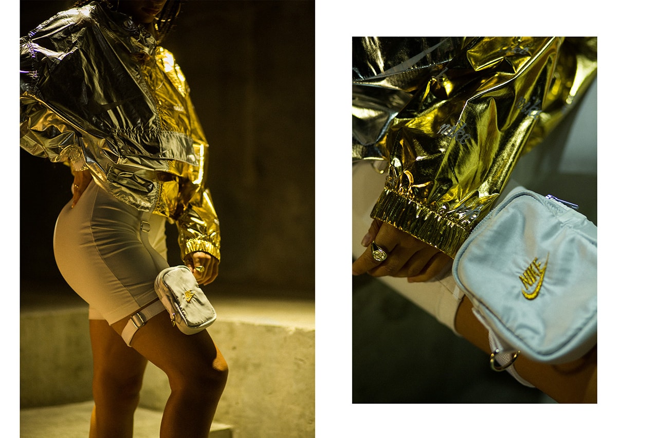 Frankie Collective Rework Nike Gold White Leg Bag Streetwear