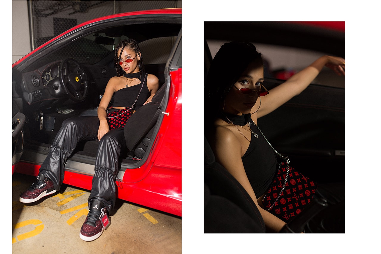 Frankie Collective Rework Louis Vuitton Monogram Red Car Ferrari Vogue Air Jordan