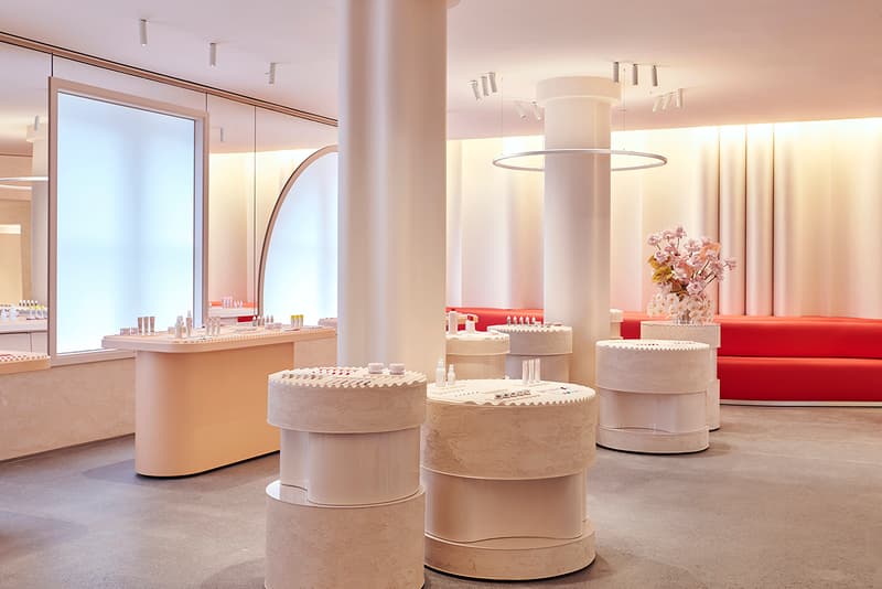 Glossier Flagship Store Shop Manhattan New York Emily Weiss 2018 November 8 123 Lafayette Street Makeup Skincare Beauty Cosmetics Pink