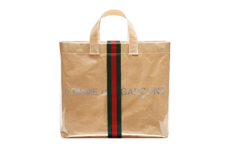 Gucci x COMME des GARÇONS Just Released an Exclusive Plastic Paper Tote Bag