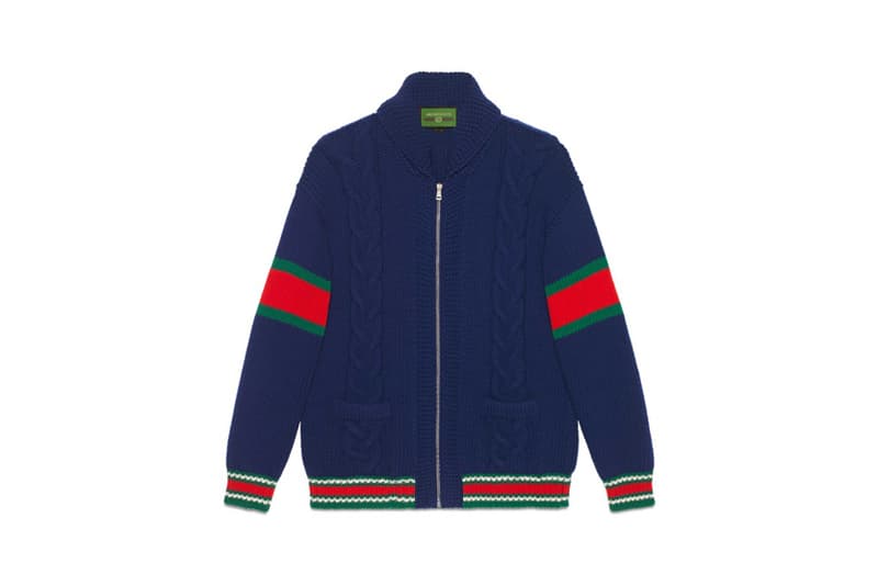 Gucci DIY Knitwear Unisex Wool Bomber Blue