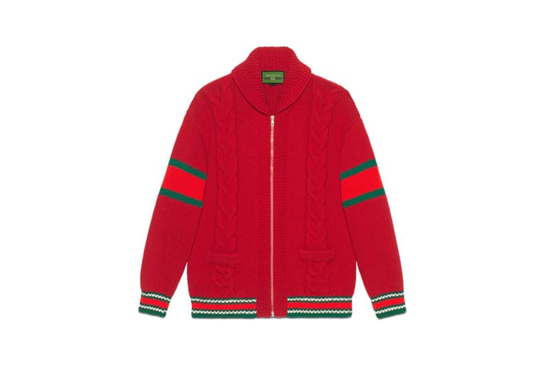 Gucci DIY Knitwear Unisex Wool Bomber Red