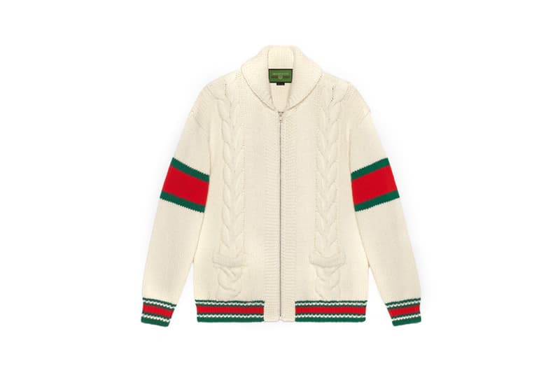 Gucci DIY Knitwear Unisex Wool Bomber White