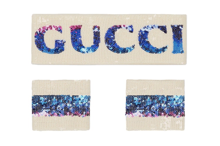 Gucci's Sequin Headband & Wrist Cuff Set Is the Ultimate Winter Accessory