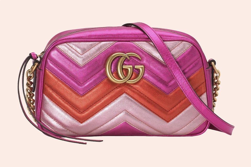 Gucci Metallic Pink Red Gradient Marmont Bag Hypebae