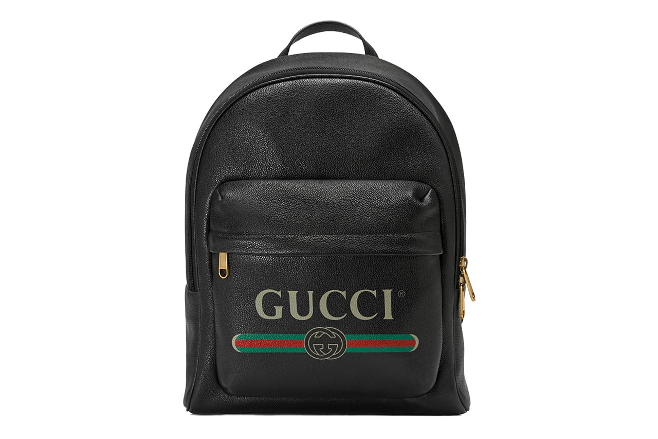 Gucci Vintage Logo Print Leather 