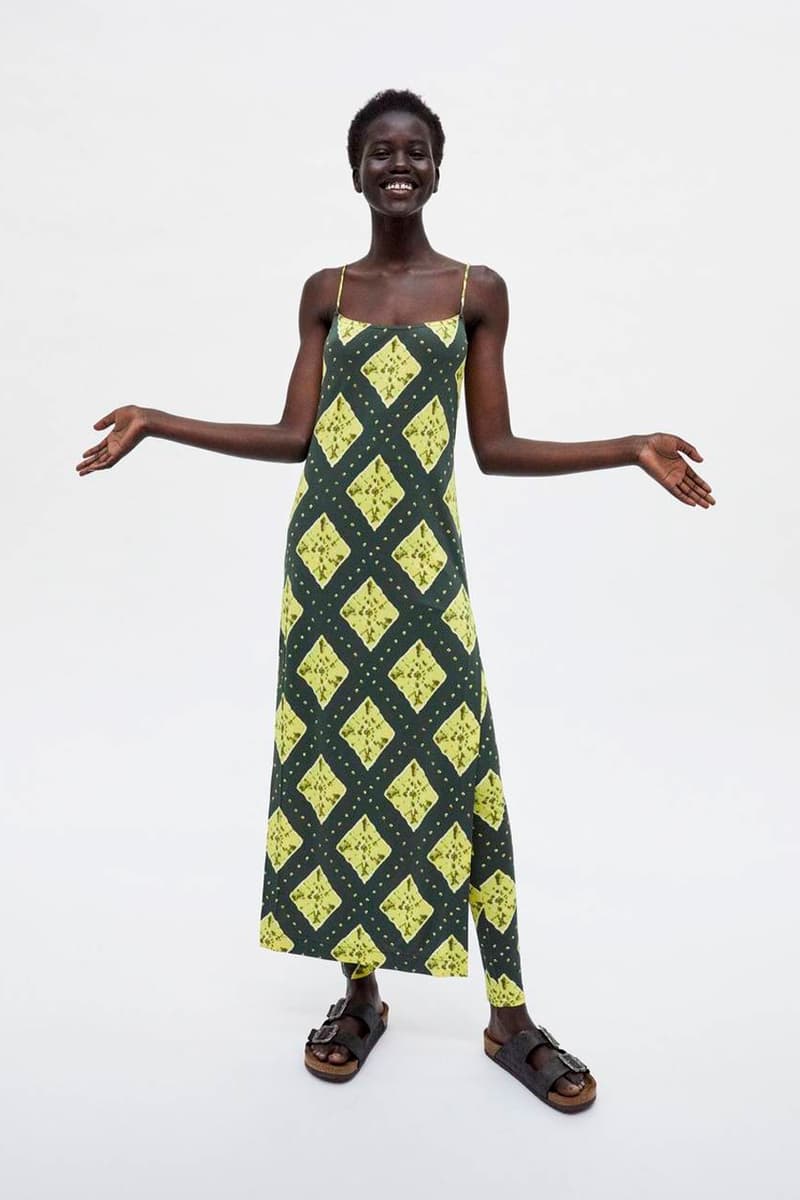 Marc Jacobs Resort 2019 Redux Collection Ikat Cami Dress Legging Yellow Blue