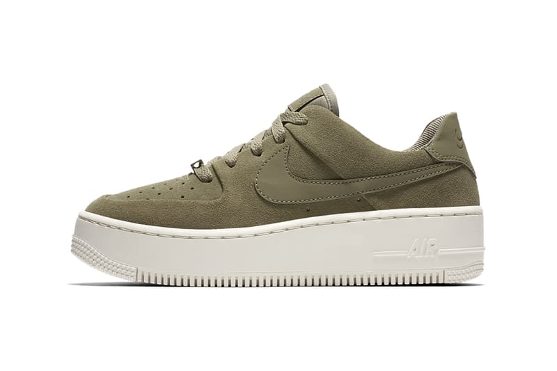 nike air force 1 sage green suede