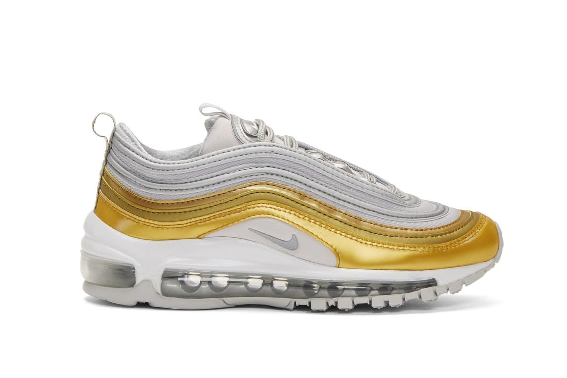 Nike Air Max 97 in Metallic Gold and Silver Sneaker Where To Buy Retro Black White