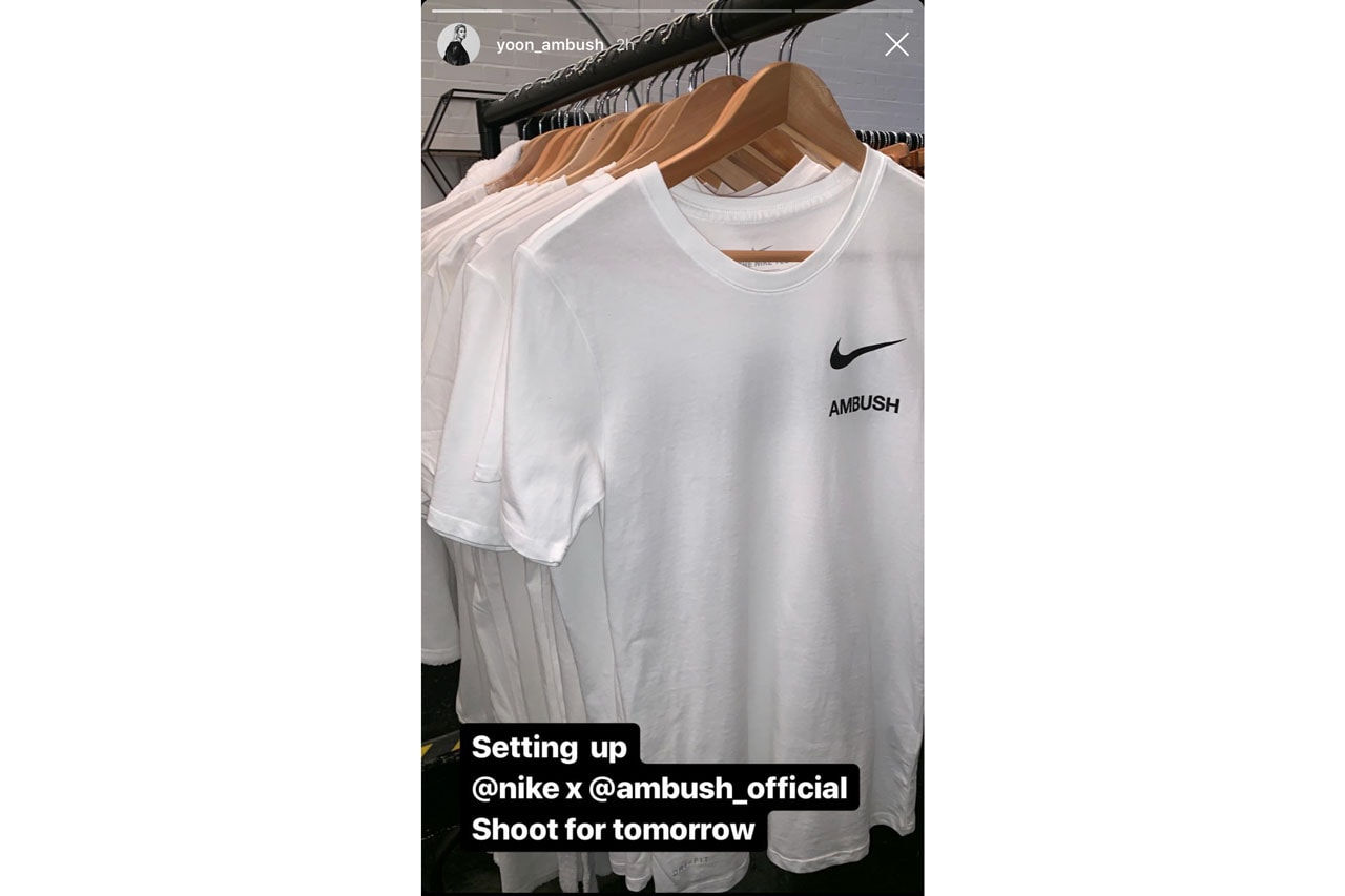 Nike AMBUSH Fur Jacket T Shirts Logo