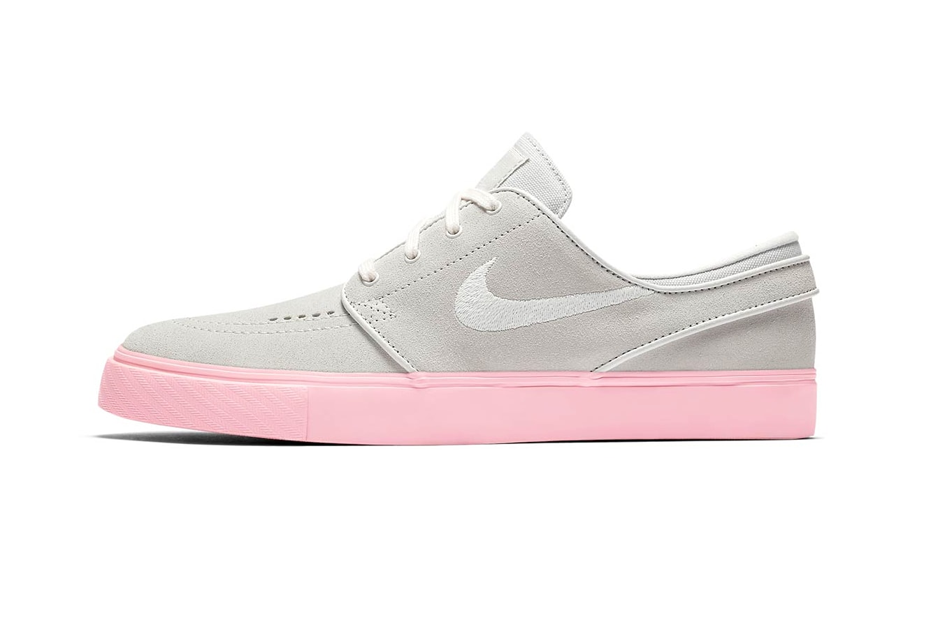 nike sb stefan janoski skate shoe sneaker vast grey bubblegum pink skateboarding