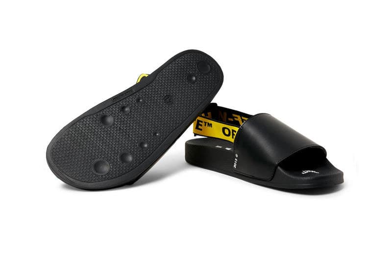 Off White Logo Slides Strap Black Industrial Strap