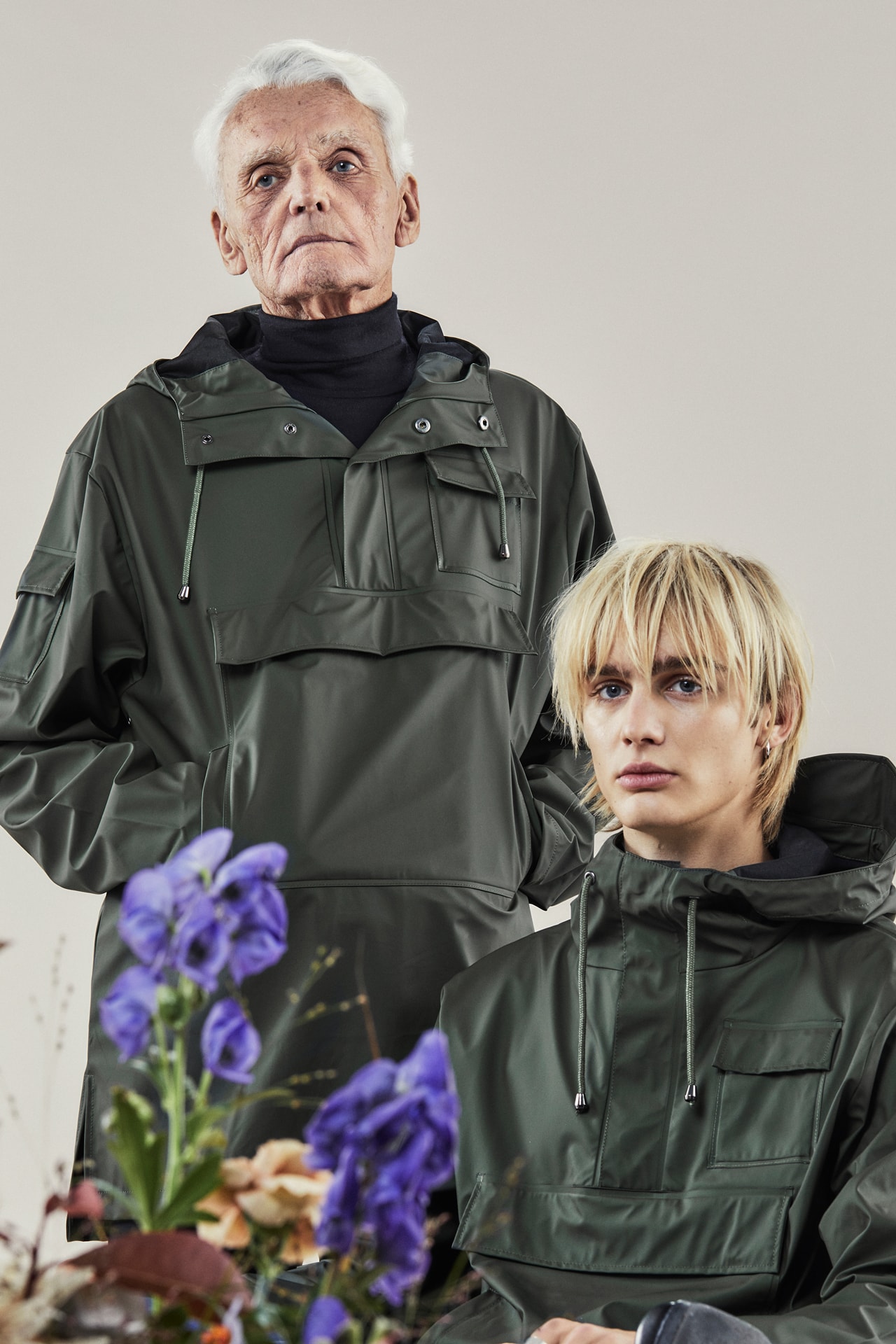 Rains Fall/Winter 2018 Campaign Glossy Camp Anoraks Green