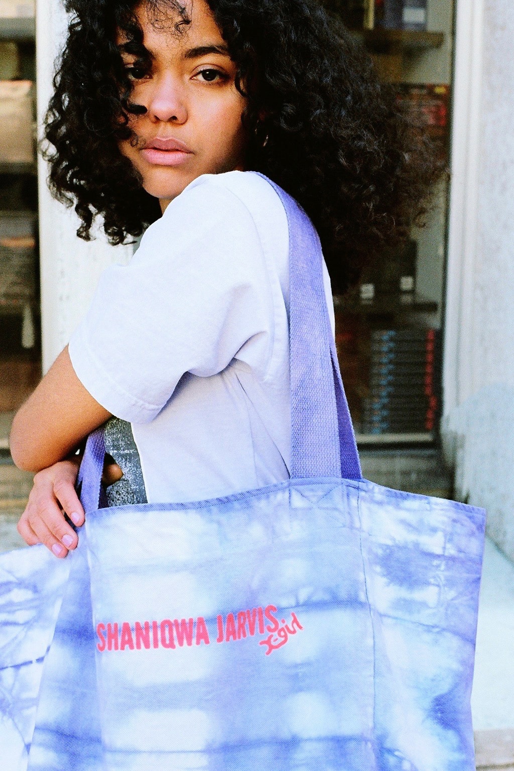 Shaniqwa Jarvis x X-Girl Capsule Collection Tote Bag Purple