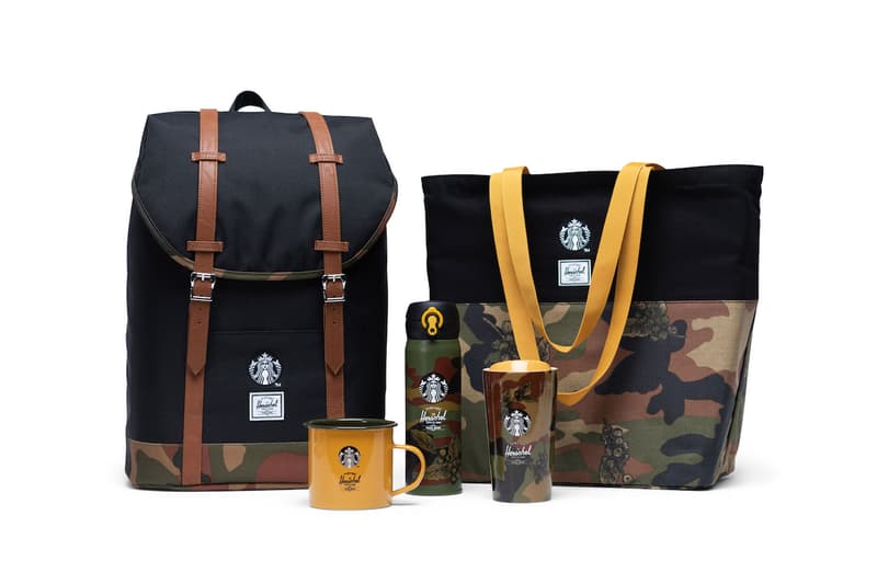 Herschel Supply Starbucks Winter Collaboration Tumblr Backpack Bag Camo Print Fashion Christmas Starbucks China