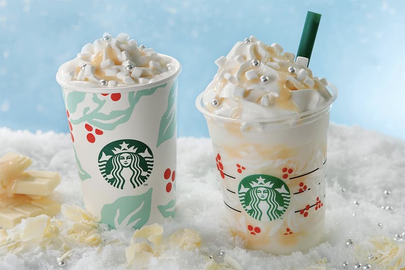 Starbucks Japan White Hot Chocolate Snow Frappuccino Christmas Menu