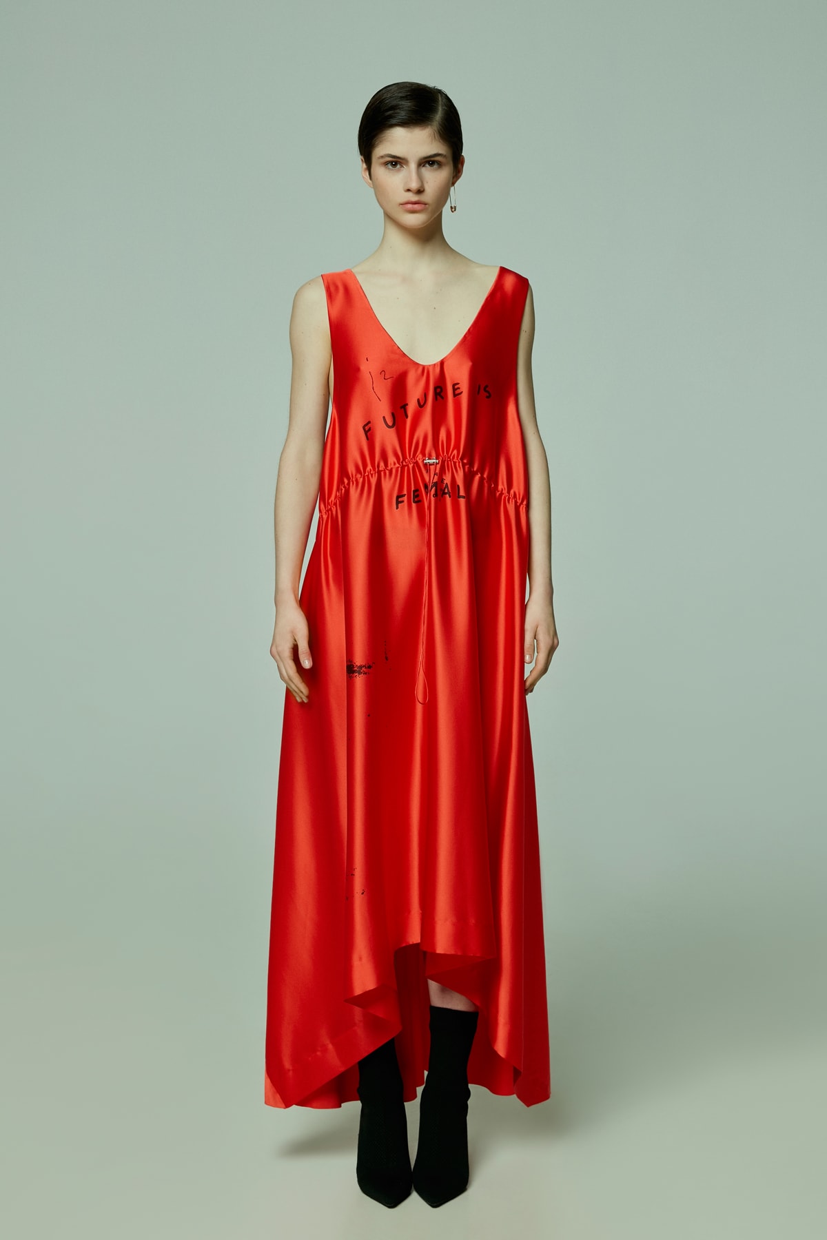 TATTOOSWEATERS Fall Winter 2018 Collection Lookbook Silk Dress Red