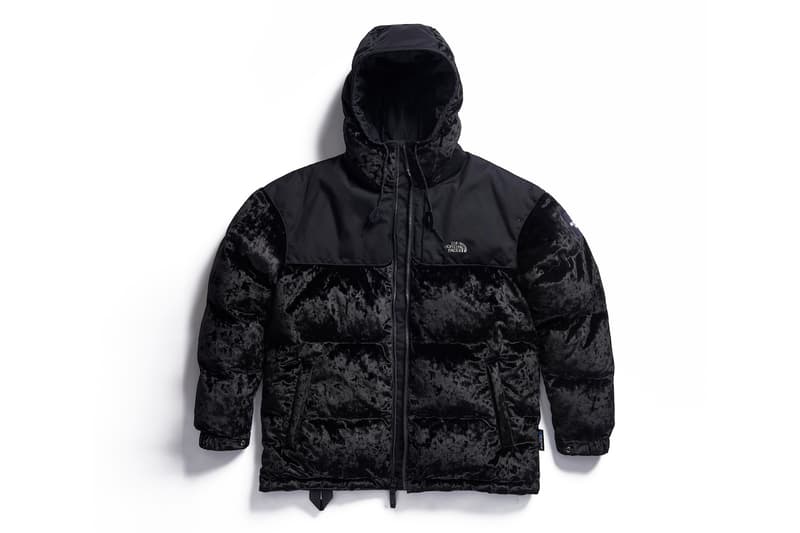 The North Face Black Series Velvet Collection Jacket Puffer Down Outerwear Satin Pink Red Blue White Black Grey Pants