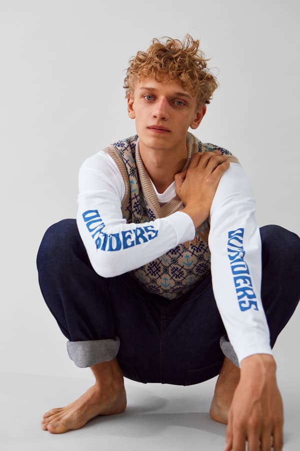 Wood Wood Spring Summer 2019 Lookbook Shirt White Jeans Blue