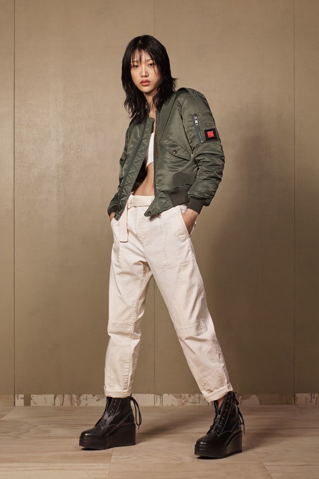Zara SRPLS 2018 Collection Lookbook Jacket Green Pants Tan