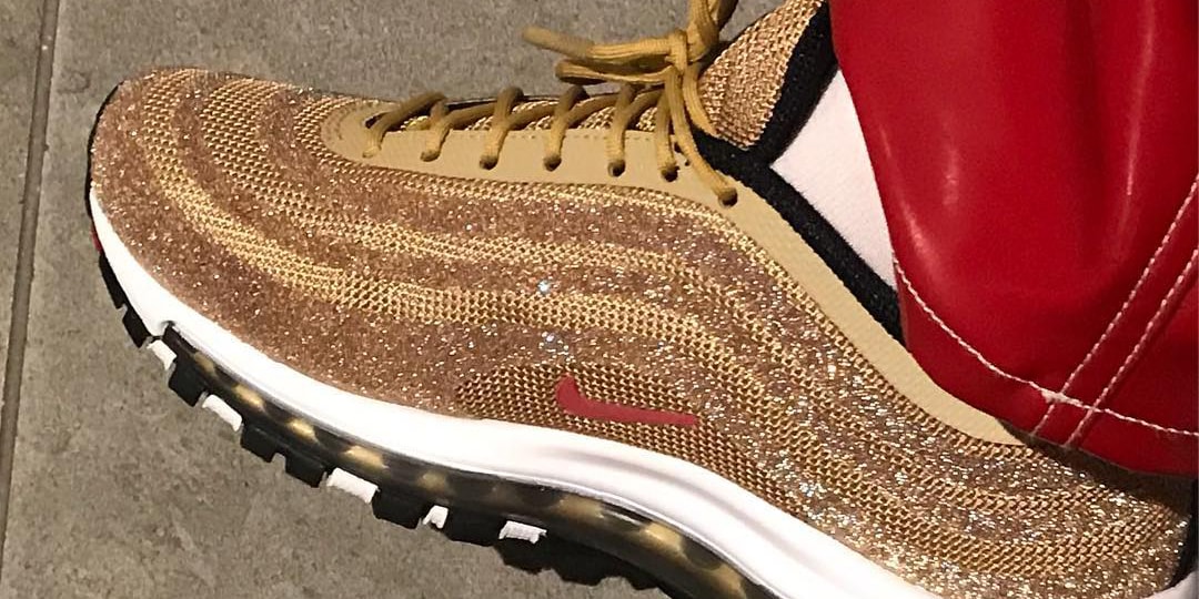 Swarovski crystal air max 97 gold Clearance
