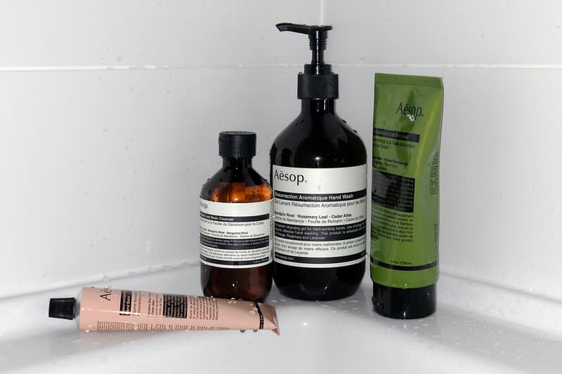 Aesop Skincare Iris Van Herpen Atlas of Attraction Contours of Discovery Resurrection Aromatique Hand Wash Resurrection Aromatique Hand Balm Geranium Leaf Body Scrub Geranium Leaf Body Cleanser