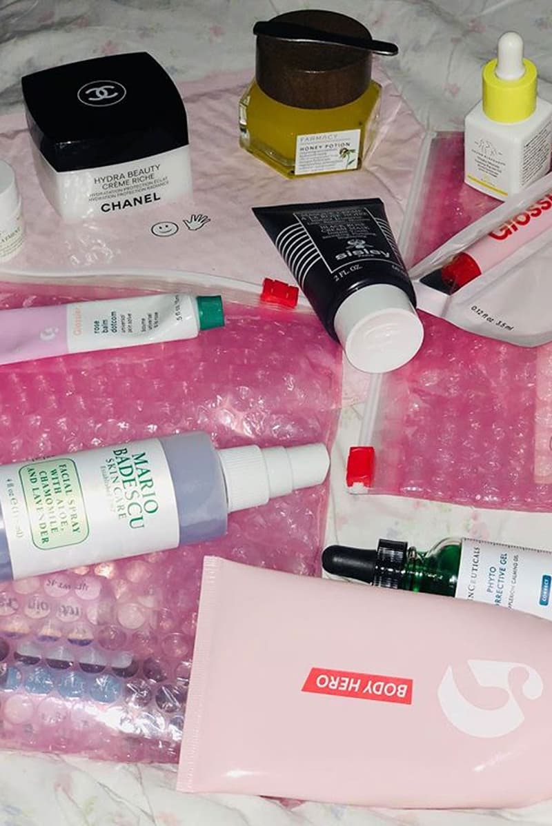 Glossier Lip Gloss Chanel Essence Mist Mario Badescu Body Hero