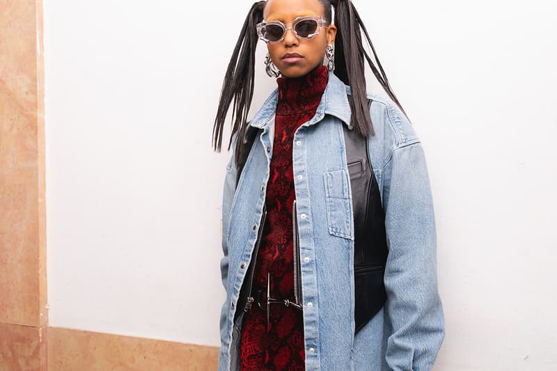 Alexander Wang December 2018 Runway Show Backstage Model Sunglasses
